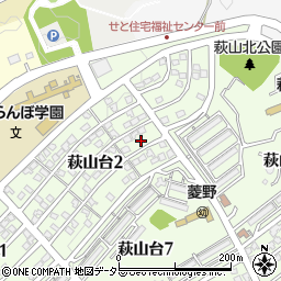 愛知県瀬戸市萩山台2丁目128周辺の地図