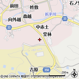 愛知県豊田市折平町堂林周辺の地図