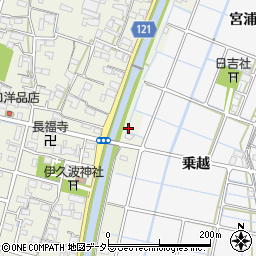愛知県稲沢市平和町下三宅前浪周辺の地図
