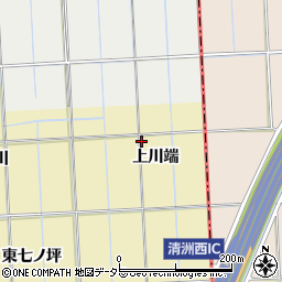 愛知県あま市方領上川端周辺の地図