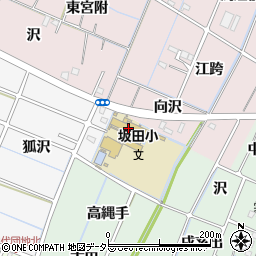 愛知県稲沢市坂田町狐沢周辺の地図