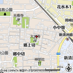 愛知県清須市土田郷上切周辺の地図