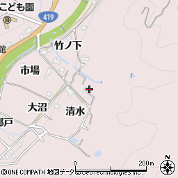愛知県豊田市木瀬町（清水）周辺の地図