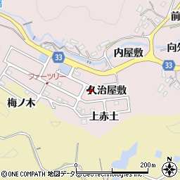 愛知県豊田市折平町久治屋敷周辺の地図