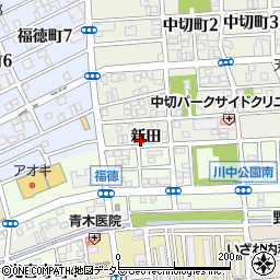 愛知県名古屋市北区中切町新田周辺の地図
