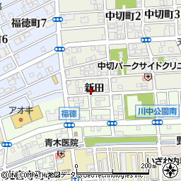 愛知県名古屋市北区中切町（新田）周辺の地図