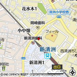 愛知県清須市土田川田周辺の地図