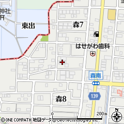 バロン工業甚目寺倉庫周辺の地図