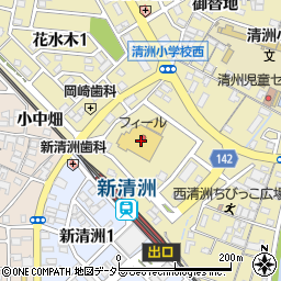 クリーニングハラダ清洲店周辺の地図