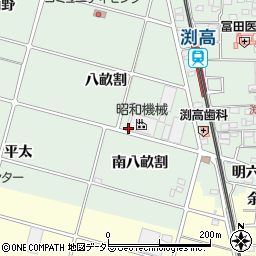 愛知県愛西市渕高町八畝割34周辺の地図