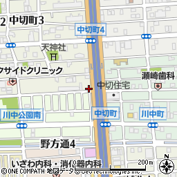 愛知県名古屋市北区中切町野間周辺の地図
