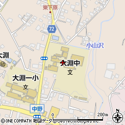 富士市立大淵中学校周辺の地図