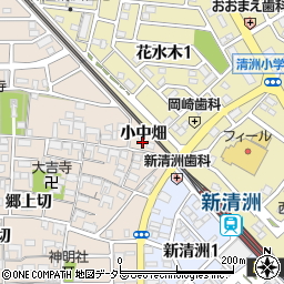 愛知県清須市土田小中畑周辺の地図