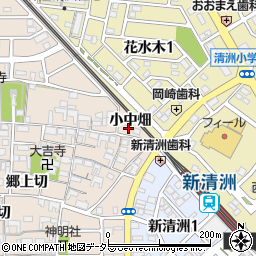 愛知県清須市土田（小中畑）周辺の地図