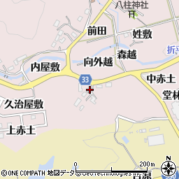 愛知県豊田市折平町上赤土周辺の地図