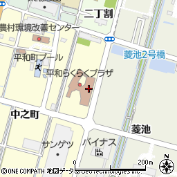 稲沢市役所　平和さくら児童館周辺の地図