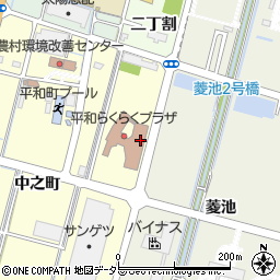 稲沢市役所　平和子育て支援センター周辺の地図