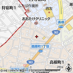 愛知県瀬戸市西原町1丁目30周辺の地図