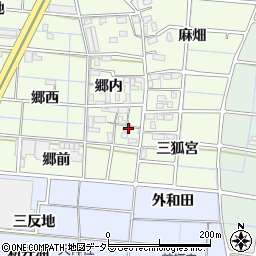 愛知県稲沢市北麻績町周辺の地図