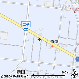 愛知県愛西市二子町新田172-3周辺の地図