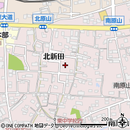 愛知県尾張旭市北山町（北新田）周辺の地図