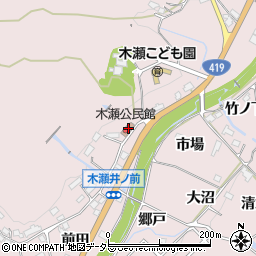 木瀬自治区周辺の地図