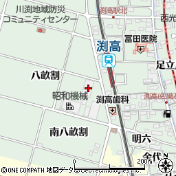 愛知県愛西市渕高町八畝割18周辺の地図