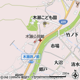 愛知県豊田市木瀬町井ノ平周辺の地図