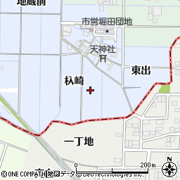 愛知県稲沢市堀田町周辺の地図