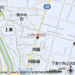 愛知県愛西市西川端町兼ケ角周辺の地図