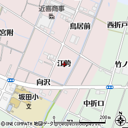 愛知県稲沢市今村町江跨周辺の地図