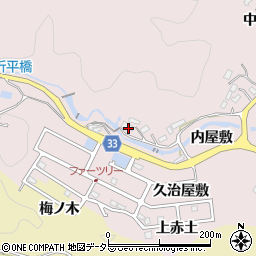 愛知県豊田市折平町西屋敷周辺の地図