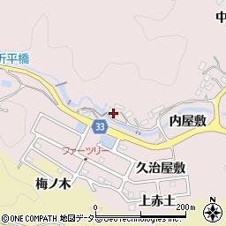 愛知県豊田市折平町（西屋敷）周辺の地図