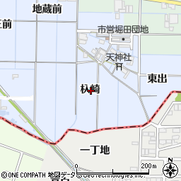 愛知県稲沢市堀田町杁崎周辺の地図