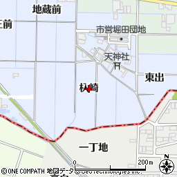 愛知県稲沢市堀田町（杁崎）周辺の地図