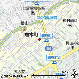 愛知県瀬戸市瘤木町21-1周辺の地図