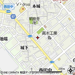 愛知県清須市西田中蓮池50周辺の地図