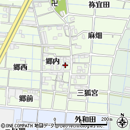 愛知県稲沢市北麻績町郷内19-3周辺の地図