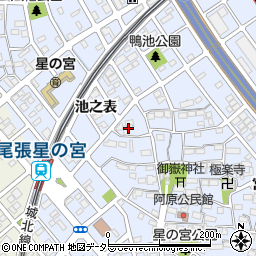 愛知県清須市阿原星の宮周辺の地図