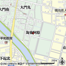 愛知県稲沢市平和町西光坊海東阿原周辺の地図