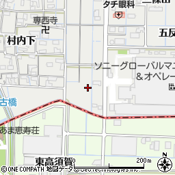 愛知県稲沢市大矢町（茨島）周辺の地図