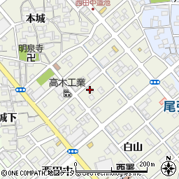 愛知県清須市西田中蓮池周辺の地図