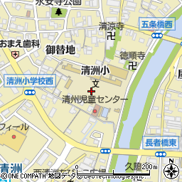 愛知県清須市清洲小塚周辺の地図