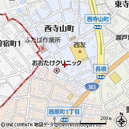 愛知県瀬戸市西寺山町19周辺の地図