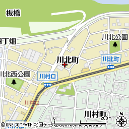 愛知県名古屋市守山区川北町周辺の地図