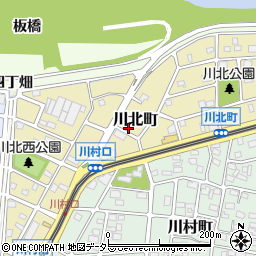 愛知県名古屋市守山区川北町周辺の地図