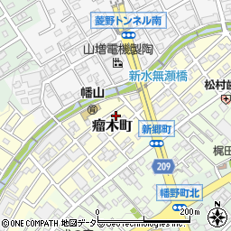 愛知県瀬戸市瘤木町68-3周辺の地図