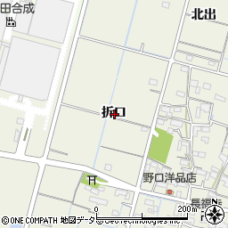 愛知県稲沢市平和町下三宅折口周辺の地図