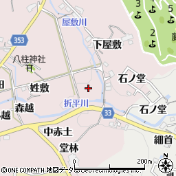 愛知県豊田市折平町周辺の地図