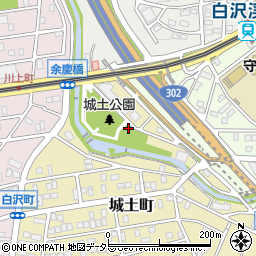 城土公園東トイレ周辺の地図